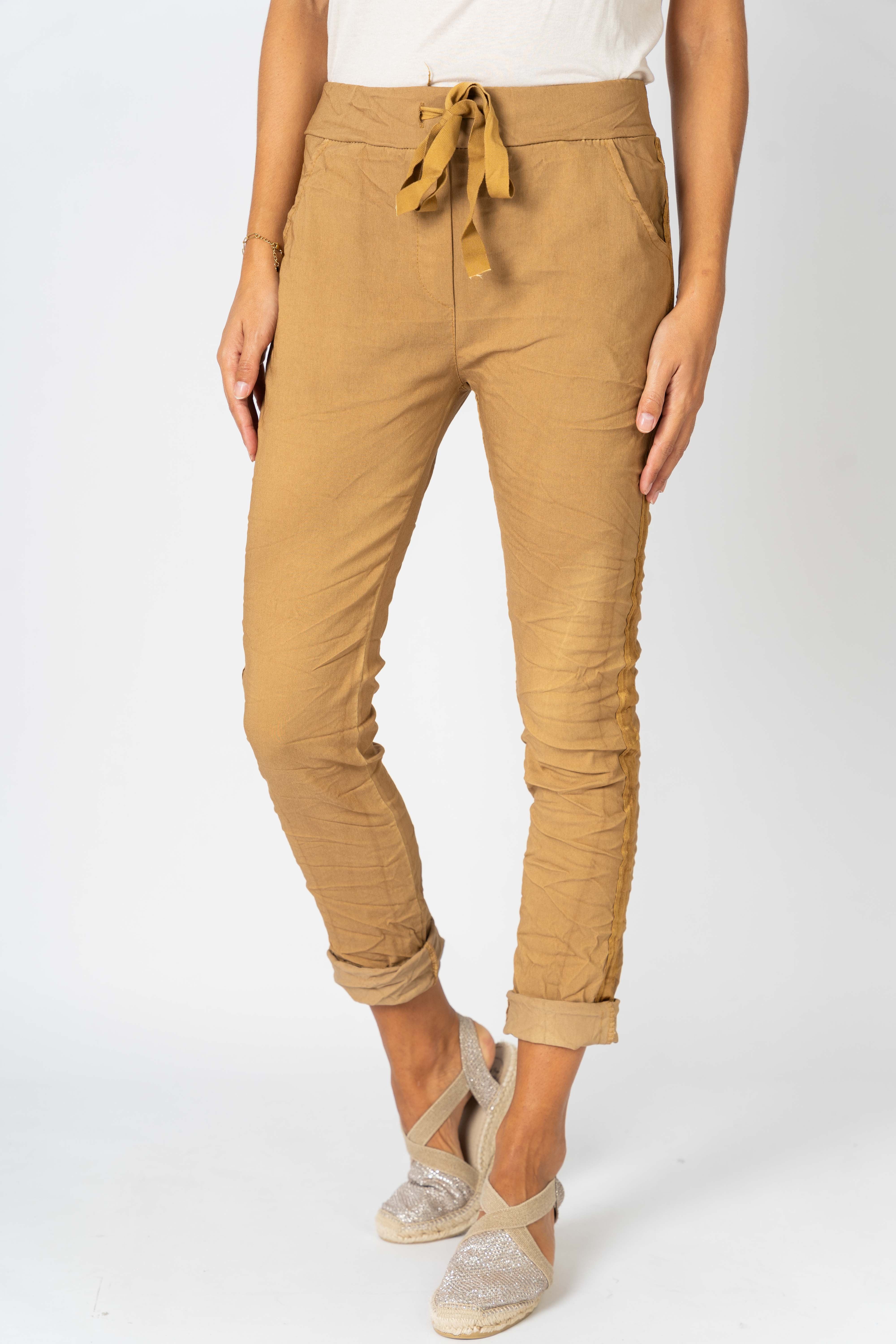 Plain Jegging w/ Ribbon Side Hot Wash