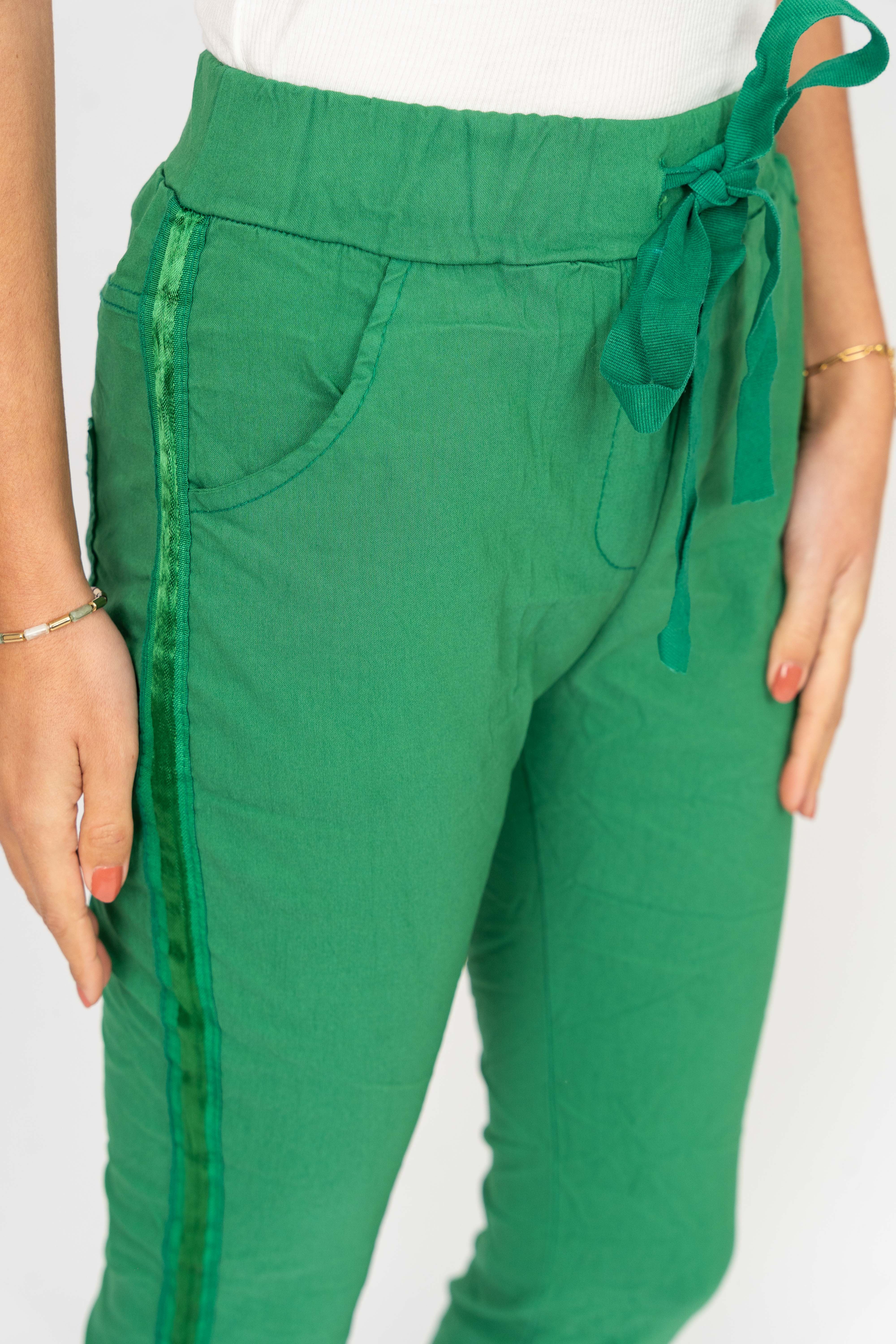 Plain Jegging w/ Ribbon Side Hot Wash