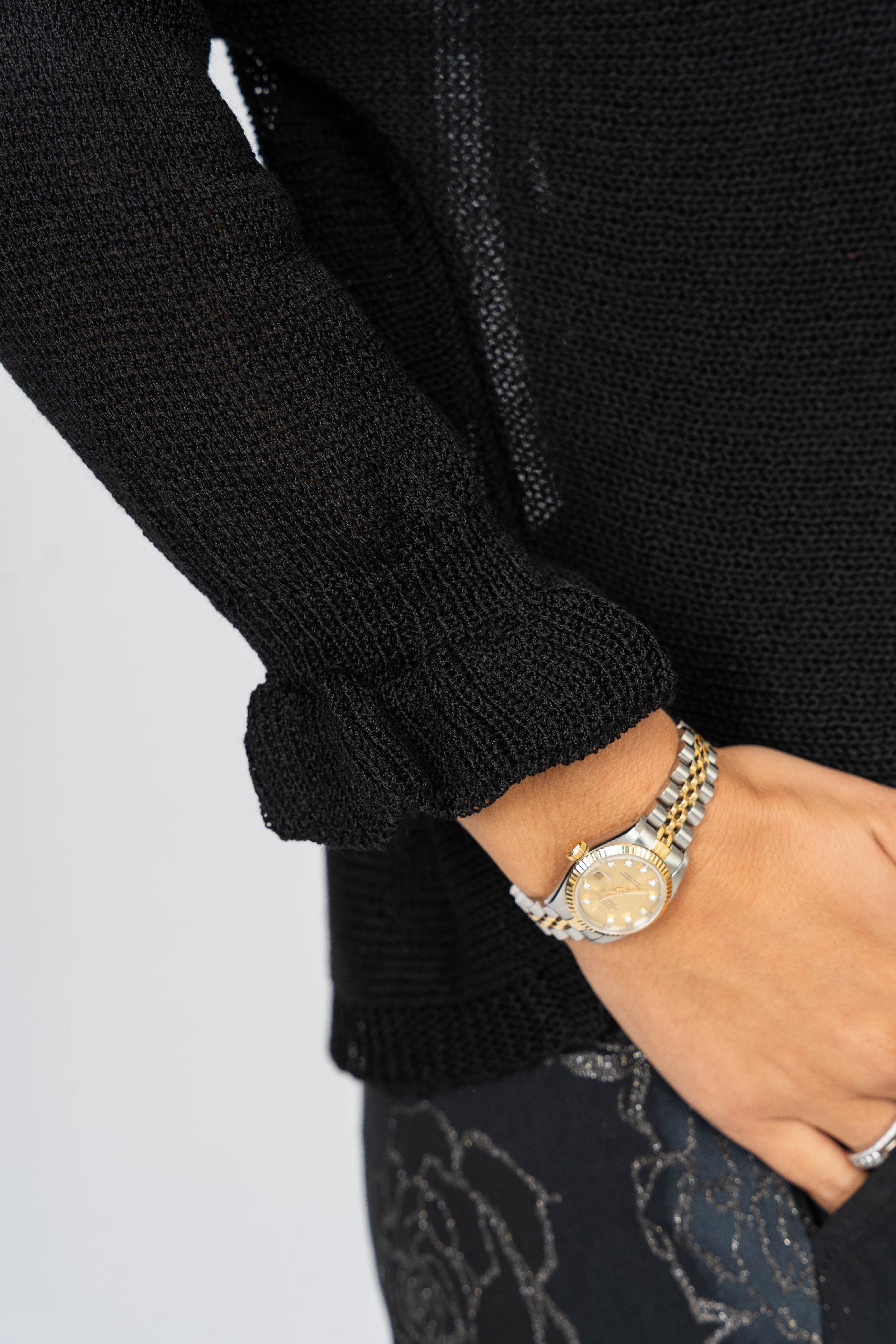 Sweater with Rhinestone details on back
