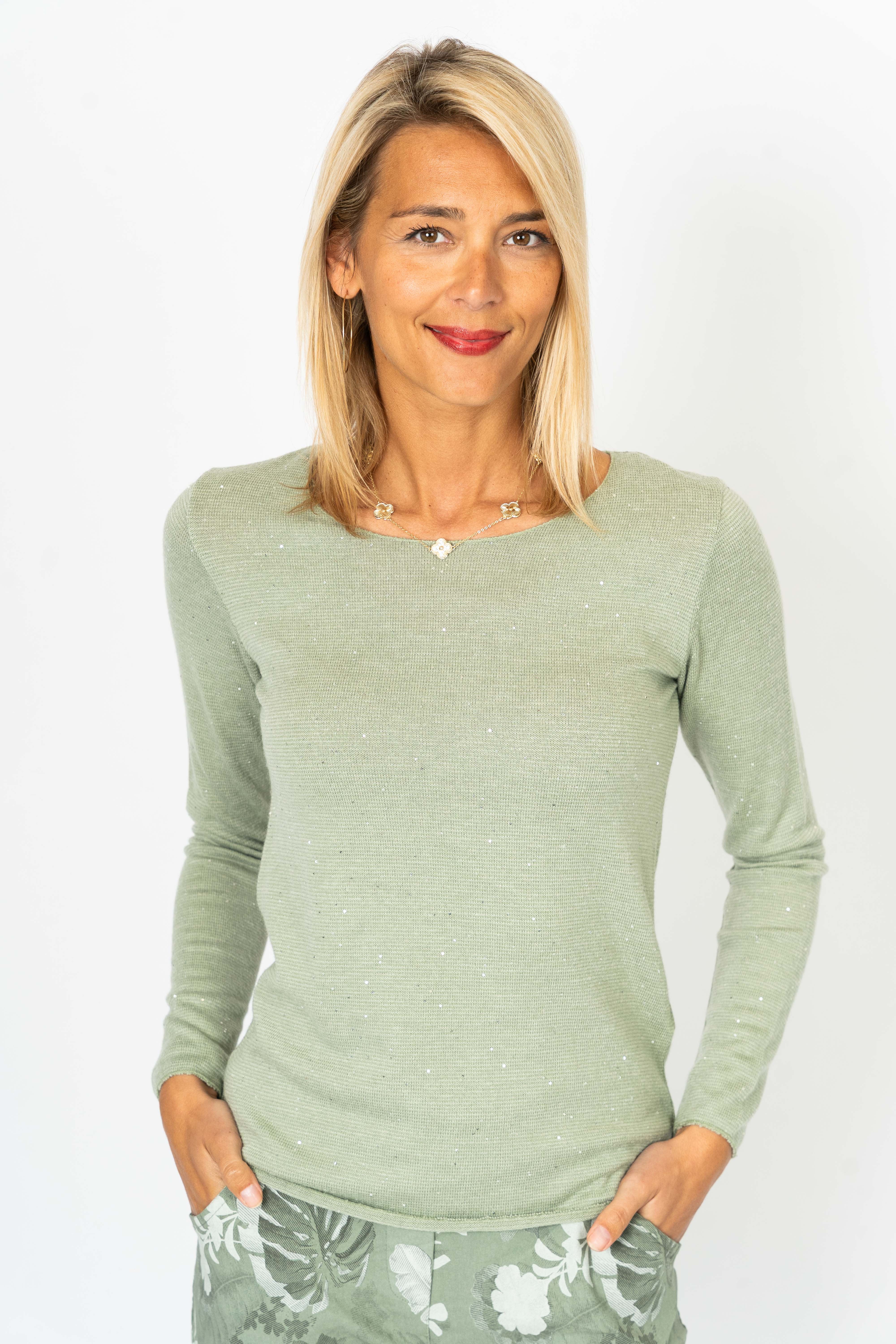 Sized Top with Sequins