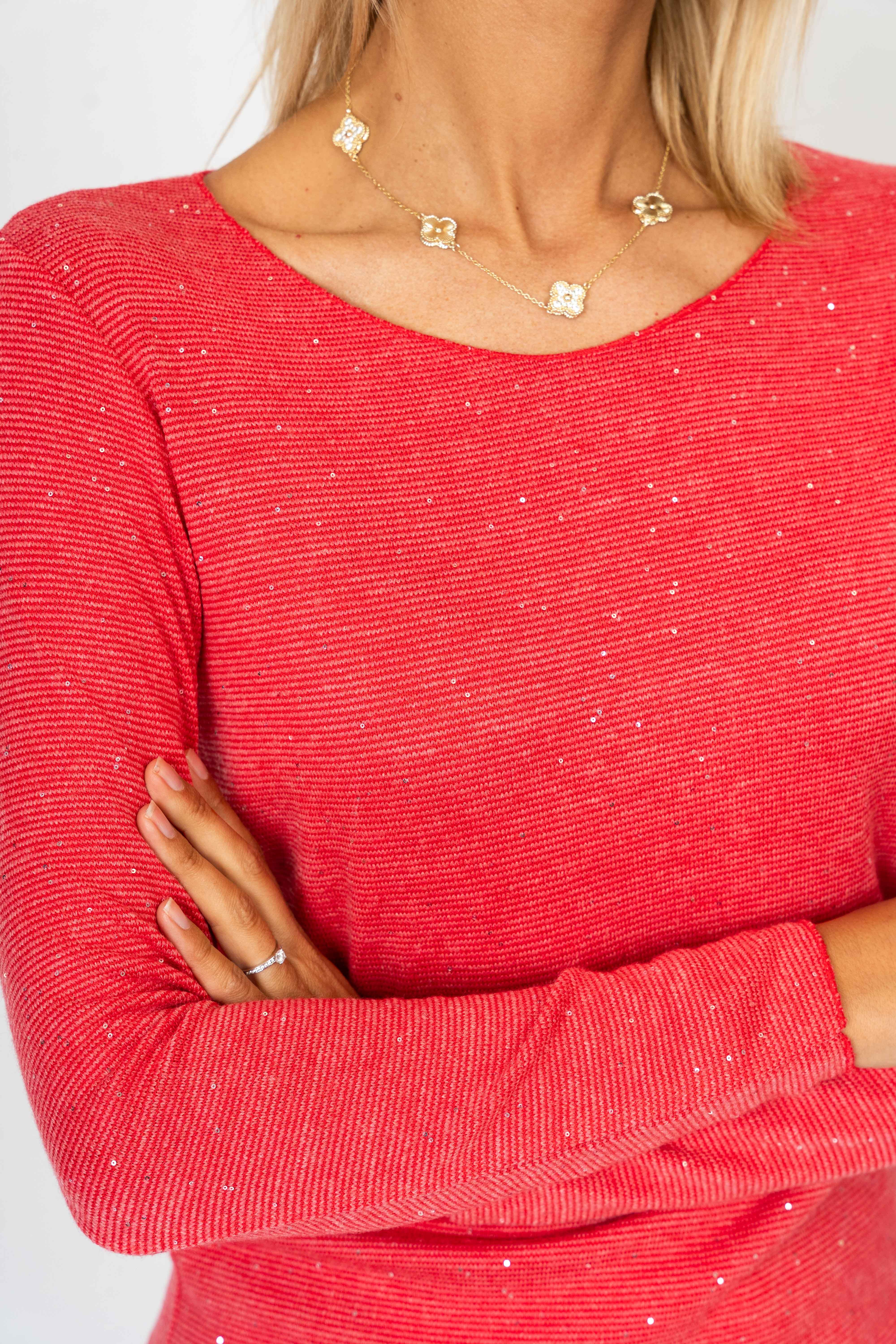 Sized Top with Sequins