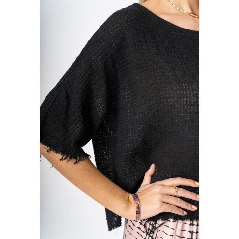 Cotton & Linen Mix Crop Top