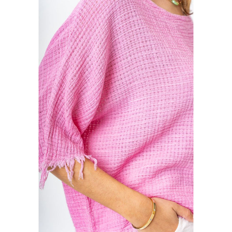 Cotton & Linen Mix Crop Top