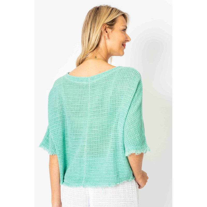 Cotton & Linen Mix Crop Top