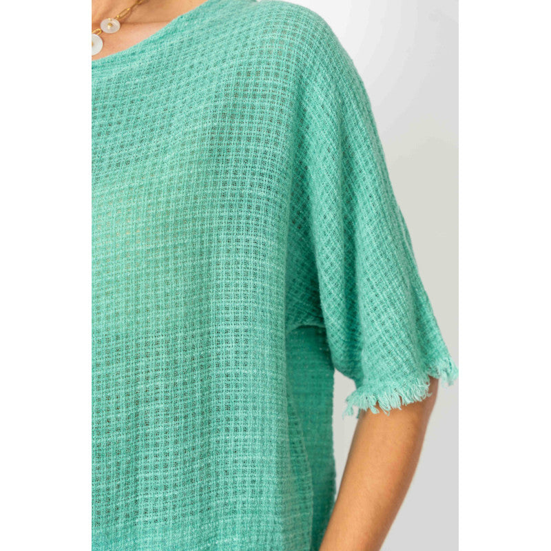 Cotton & Linen Mix Crop Top