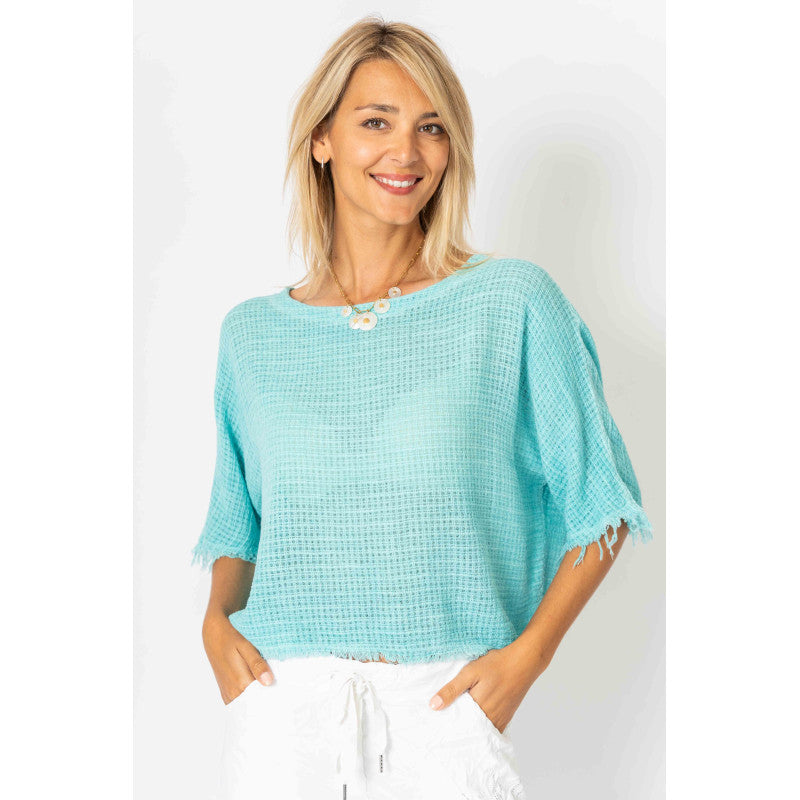 Cotton & Linen Mix Crop Top