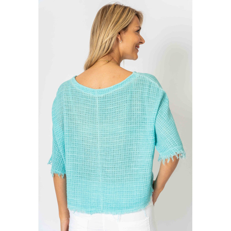 Cotton & Linen Mix Crop Top