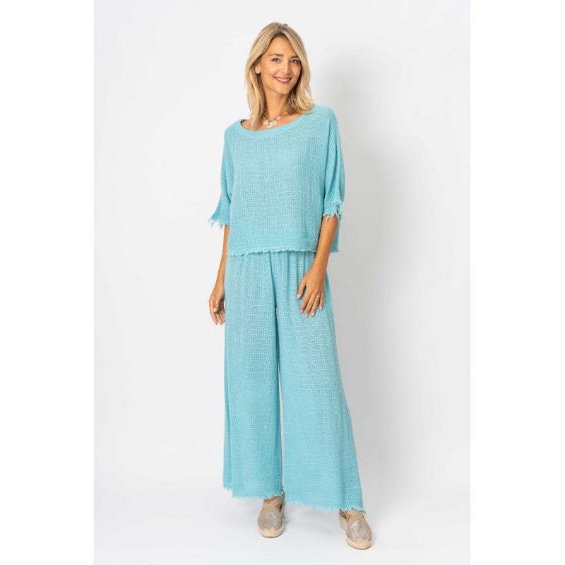 Cotton & Linen Mix Crop Top