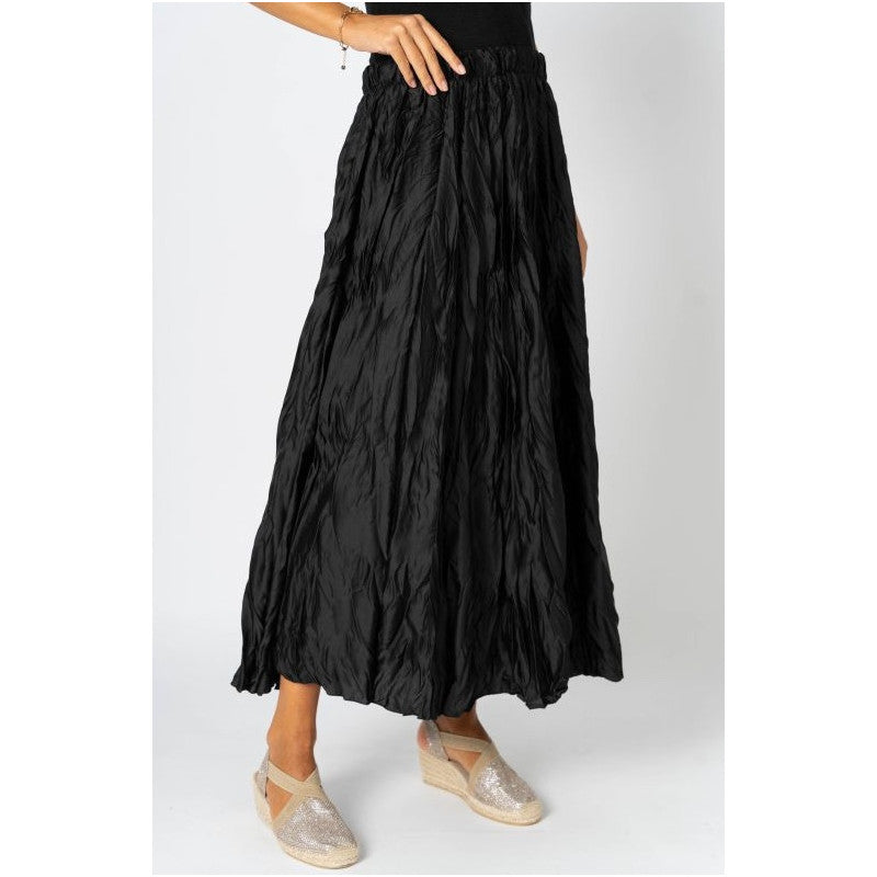 Crinkled Fabric Maxi Skirt