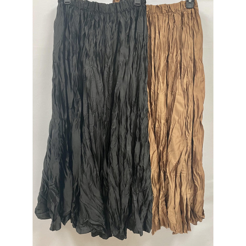 Crinkled Fabric Maxi Skirt