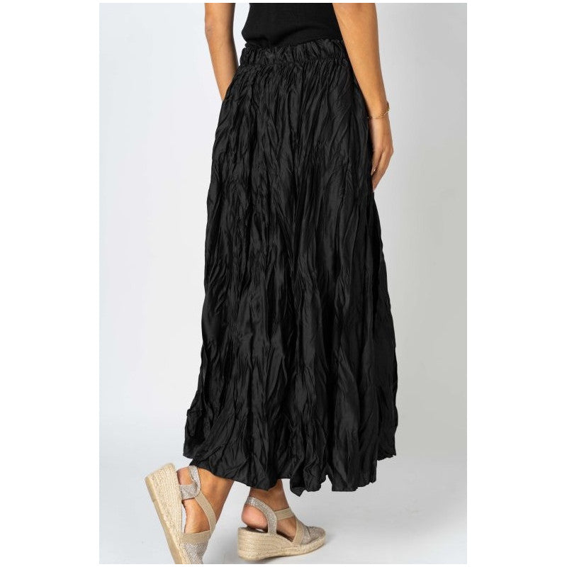 Crinkled Fabric Maxi Skirt