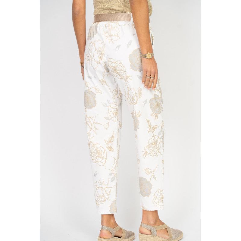 Gold Roses Pant