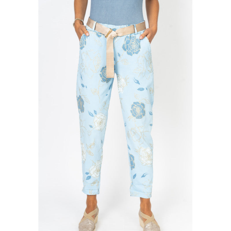 Gold Roses Pant