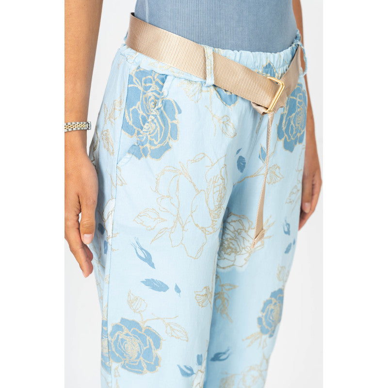 Gold Roses Pant