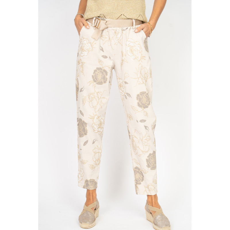 Gold Roses Pant