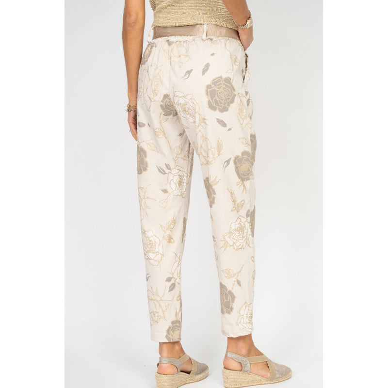 Gold Roses Pant