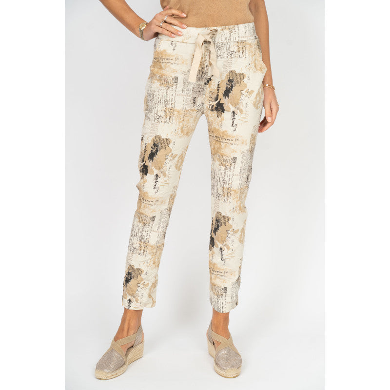 "Newspaper" printed Jegging