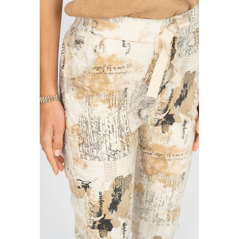 "Newspaper" printed Jegging