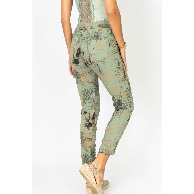 "Newspaper" printed Jegging