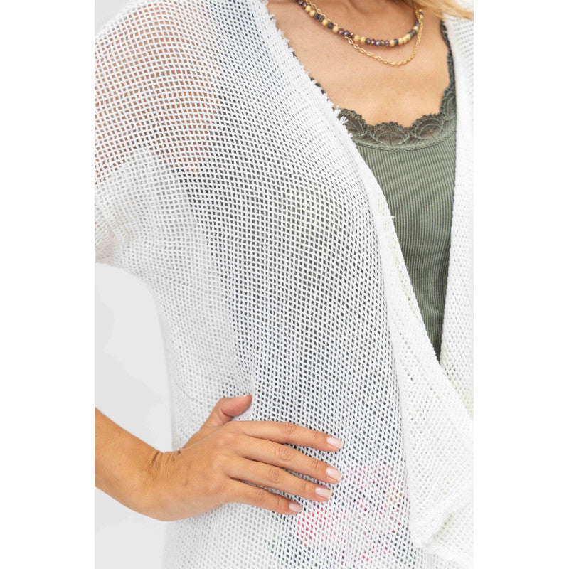 Open Knit Cotton Duster