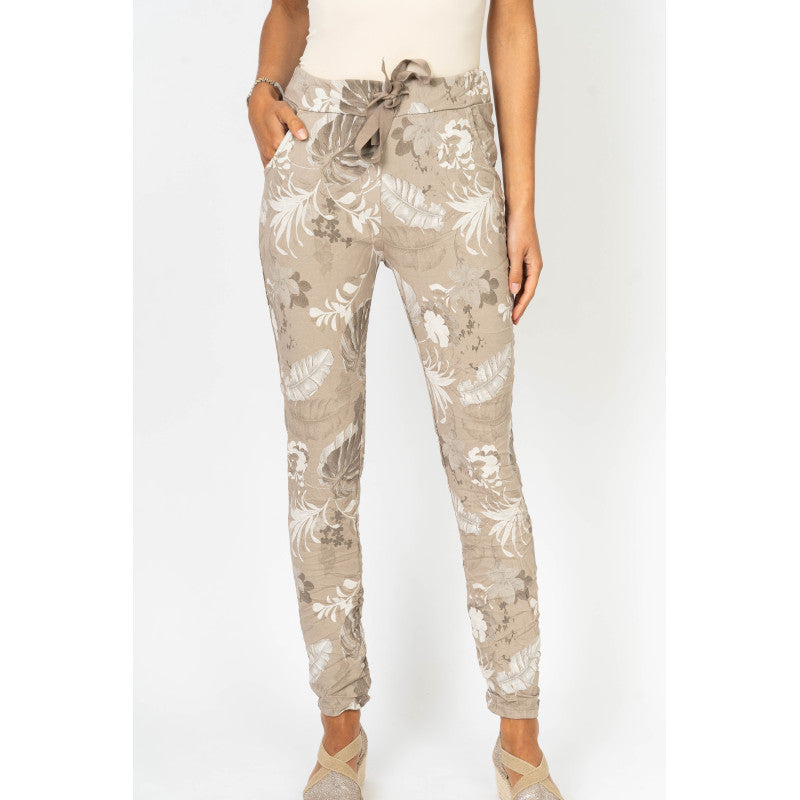 Palm Leaf Print Jegging