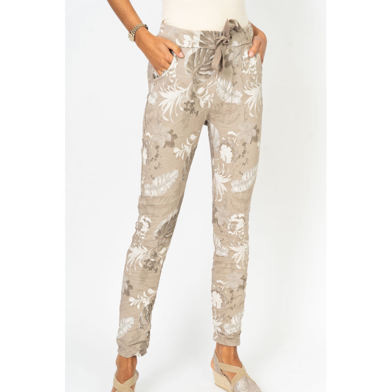 Palm Leaf Print Jegging