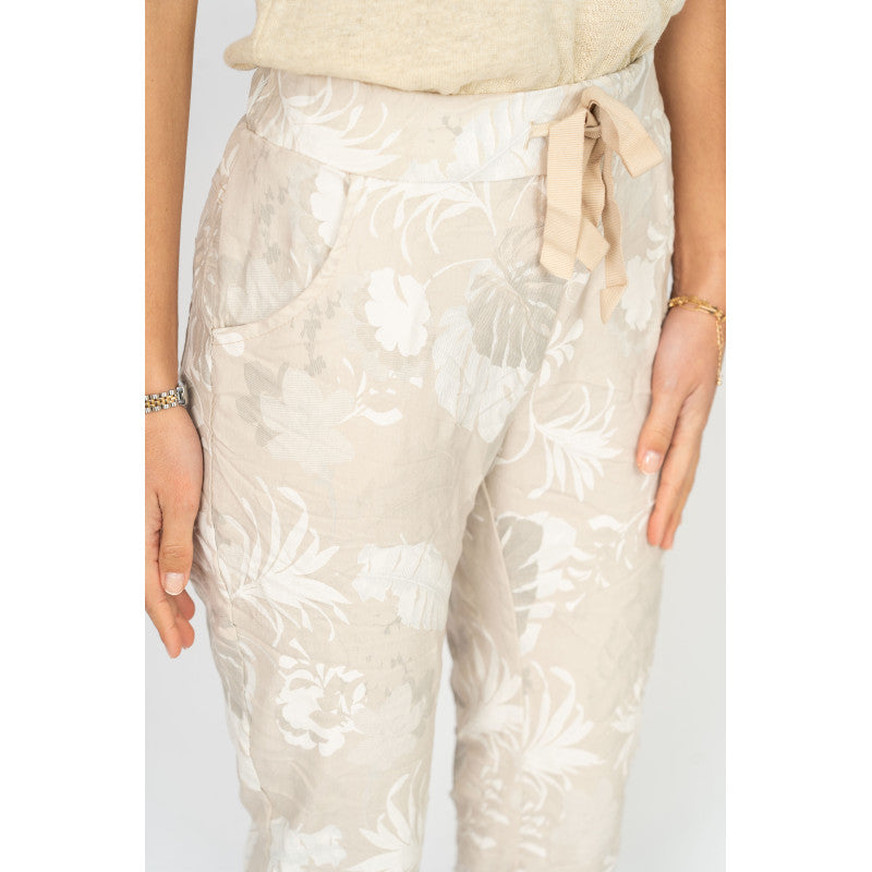 Palm Leaf Print Jegging