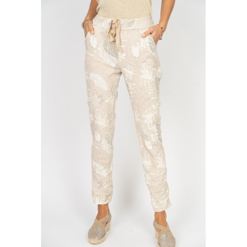 Palm Leaf Print Jegging