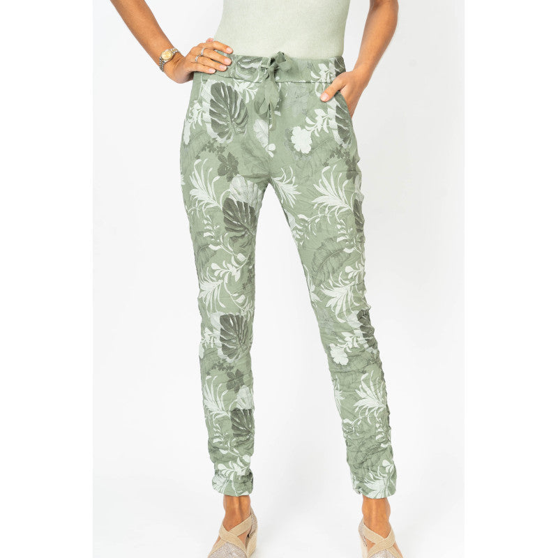 Palm Leaf Print Jegging