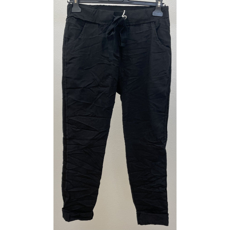 Plain Jegging w/ Ribbon Side Hot Wash