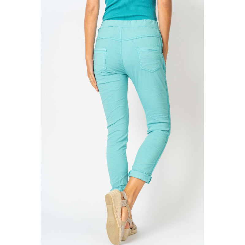 Plain Jegging w/ Ribbon Side Hot Wash