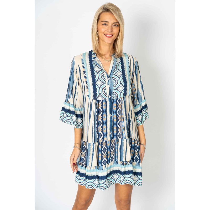 Printed Baby Doll Dress