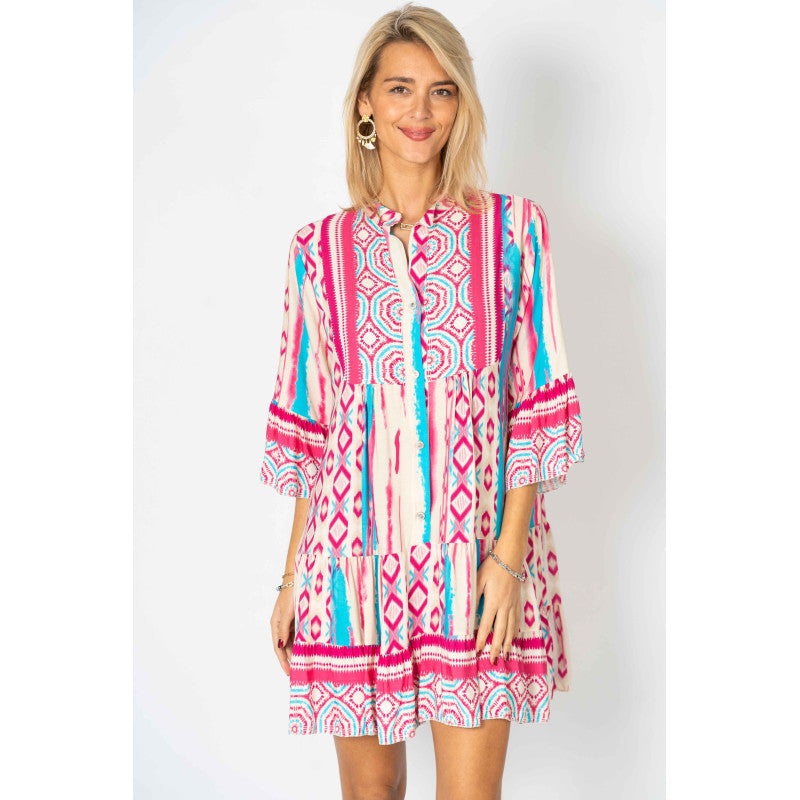 Printed Baby Doll Dress