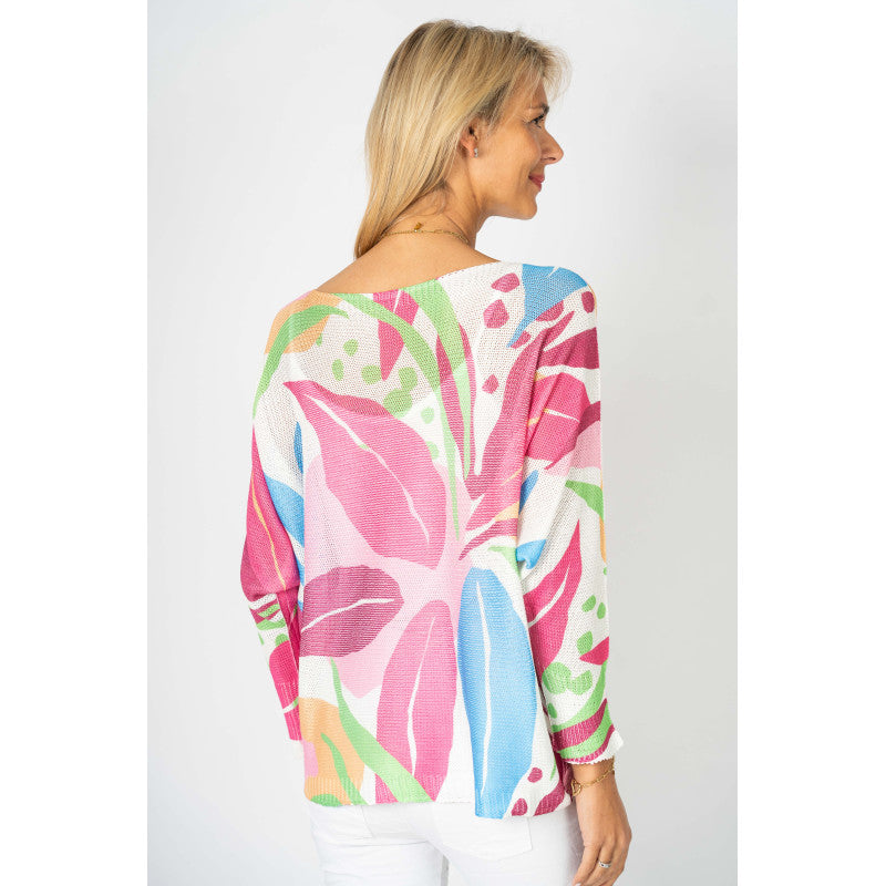 Printed Batwing Sweater