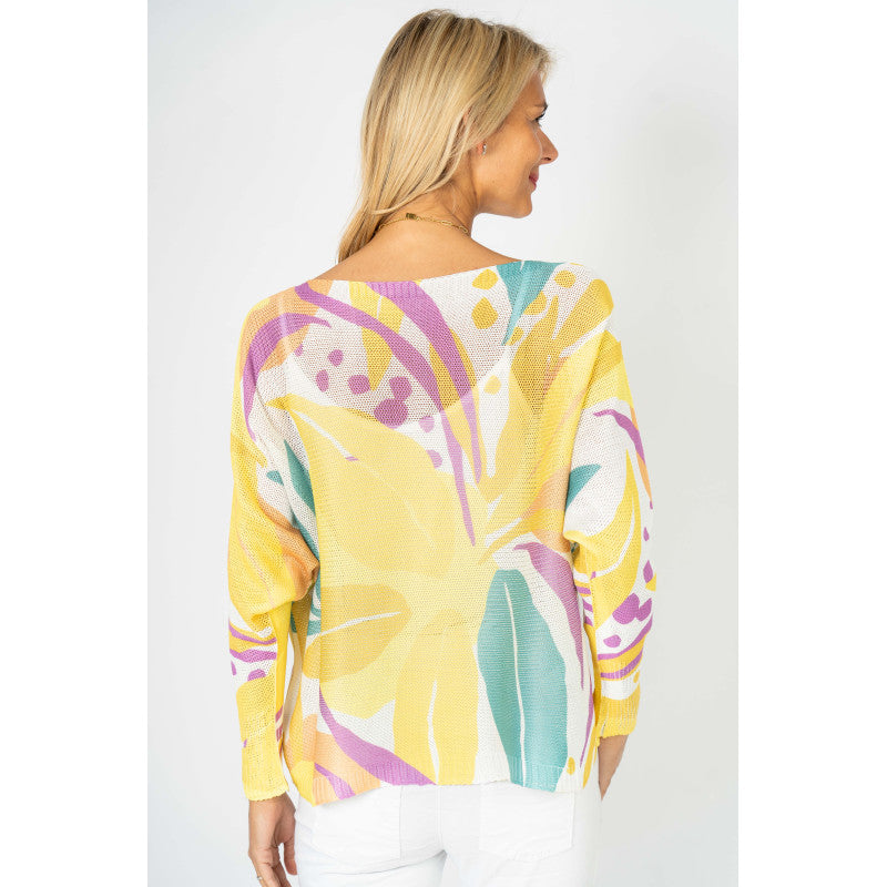 Printed Batwing Sweater