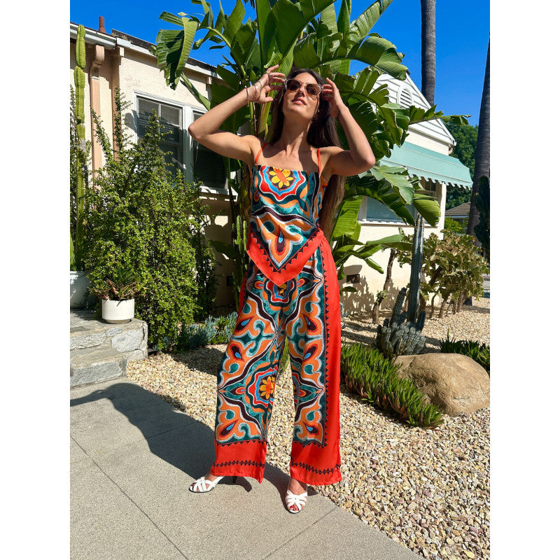 Printed Palazzo and Top Set