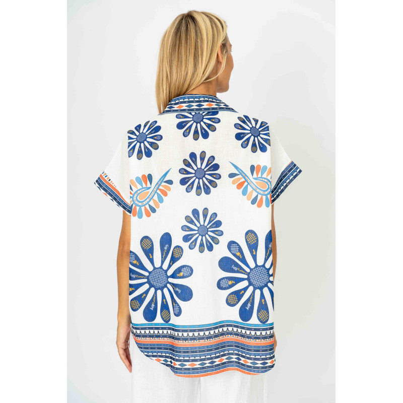 Printed Button Up Shirt