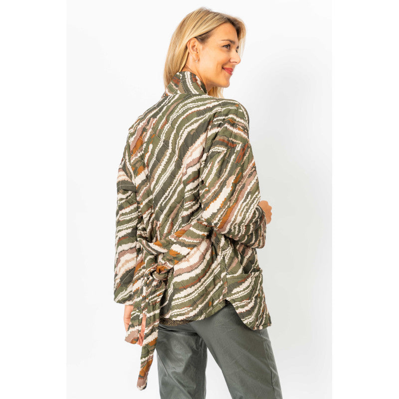 Quilted Kimono Jacket Printed