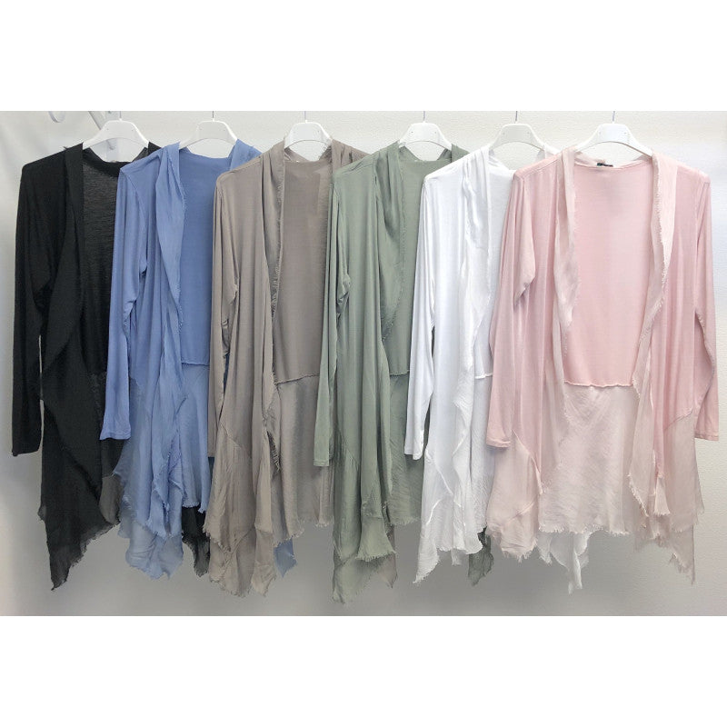 Silk Long Ruffle Jacket