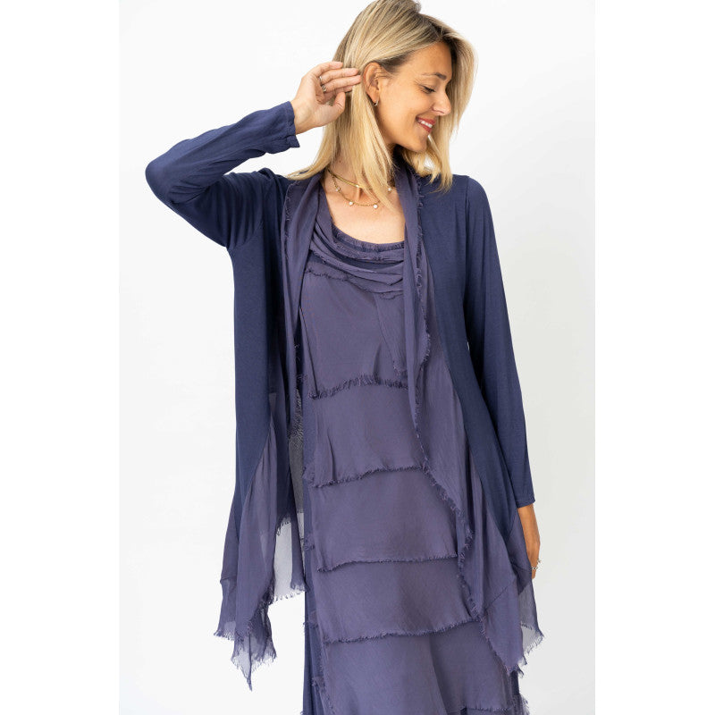 Silk Long Ruffle Jacket