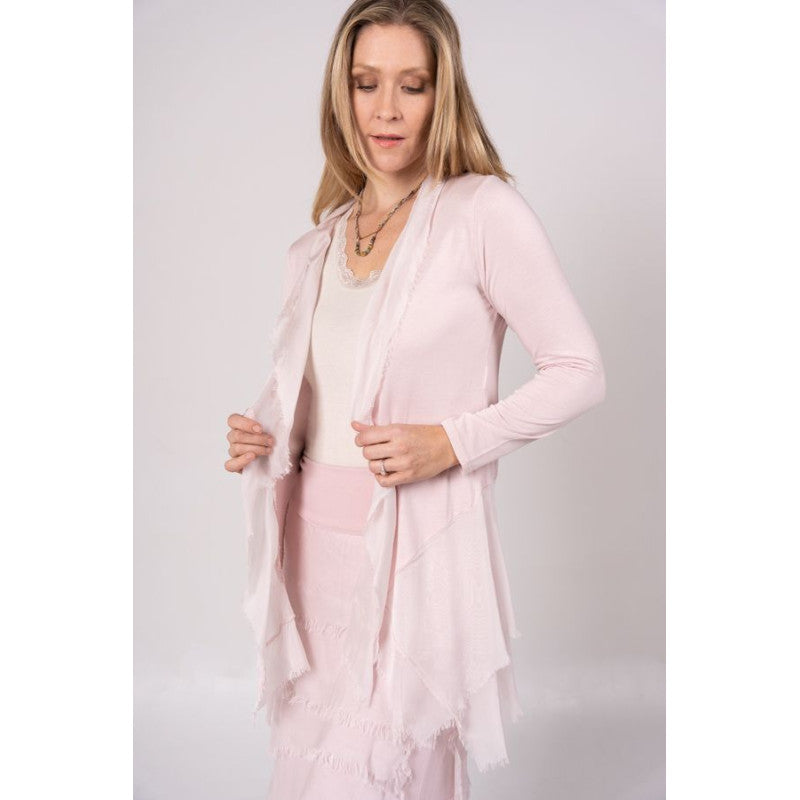 Silk Long Ruffle Jacket