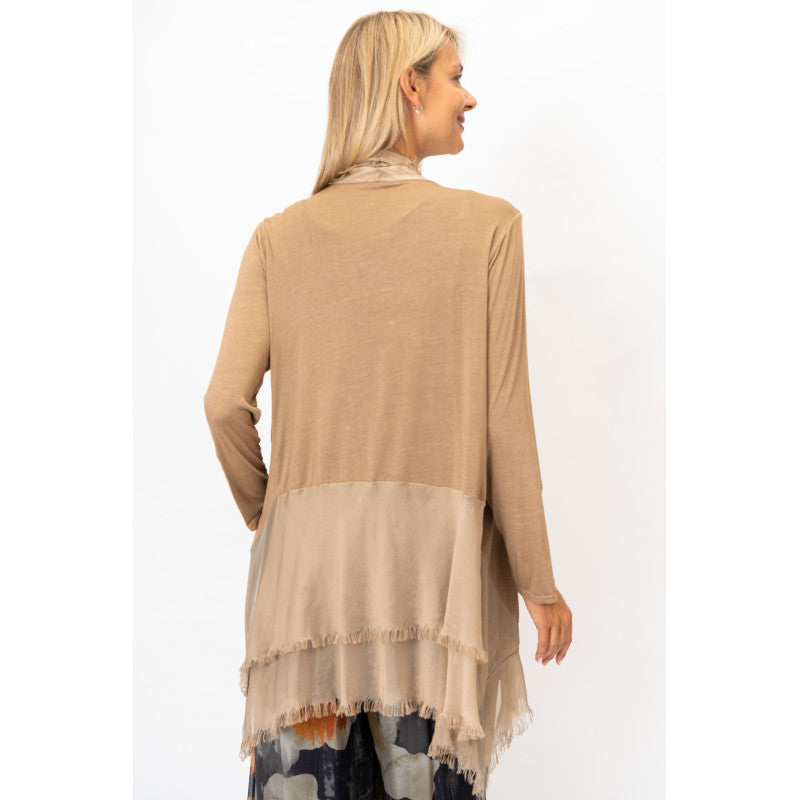 Silk Long Ruffle Jacket