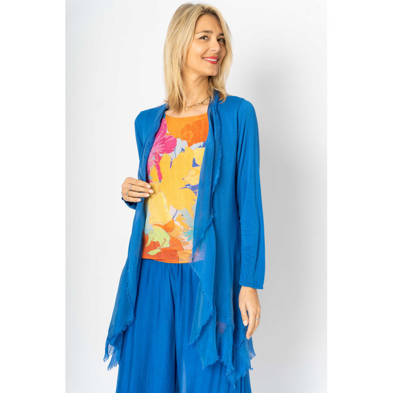 Silk Long Ruffle Jacket