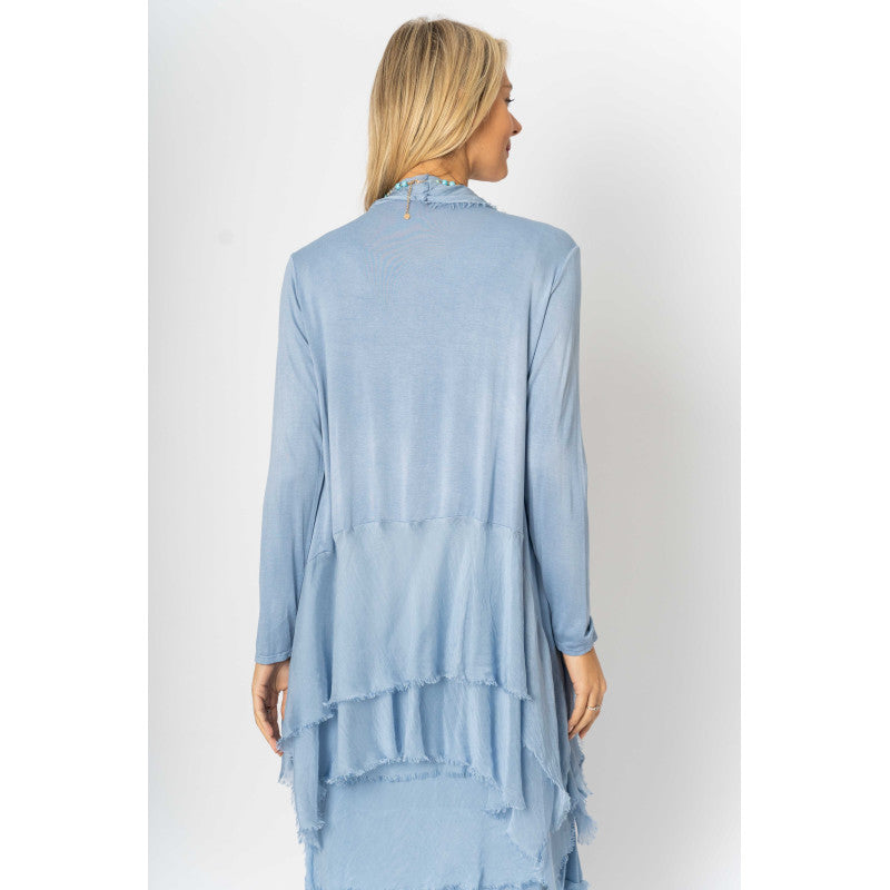 Silk Long Ruffle Jacket