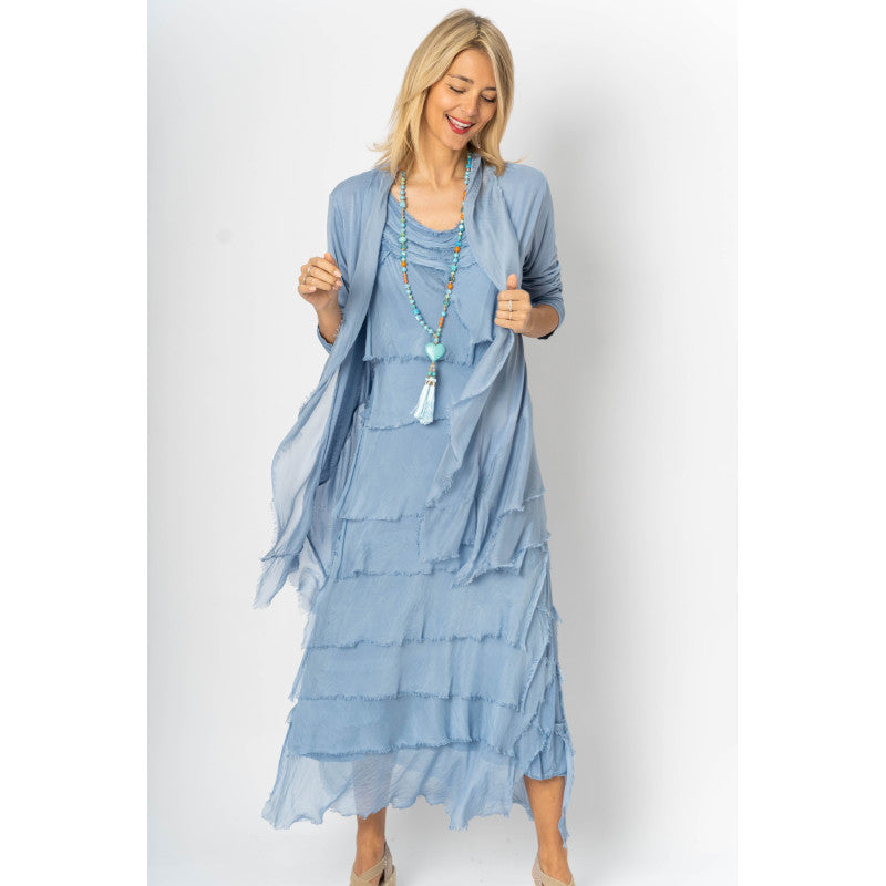 Silk Long Ruffle Jacket