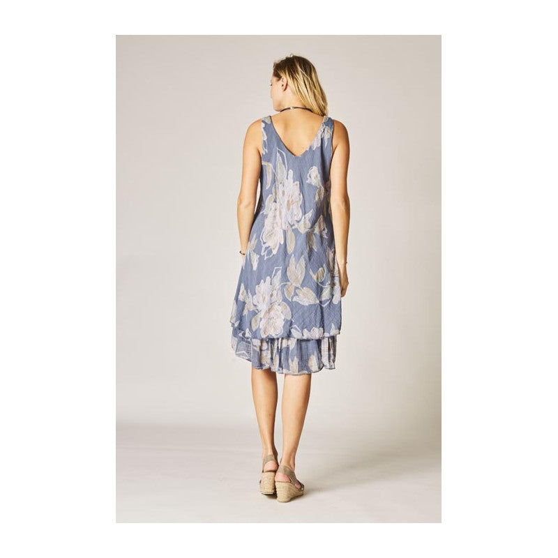 Sleeveless Flower Print Dress