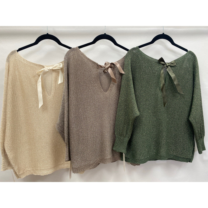 Sweater with Bow detail on back