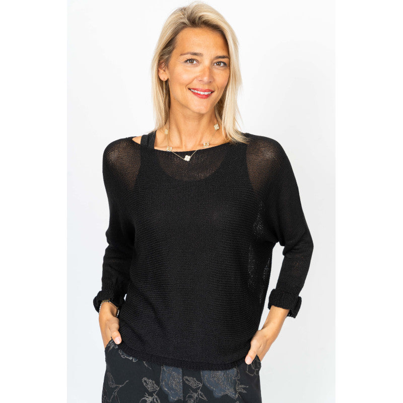 Sweater with Rhinestone details on back