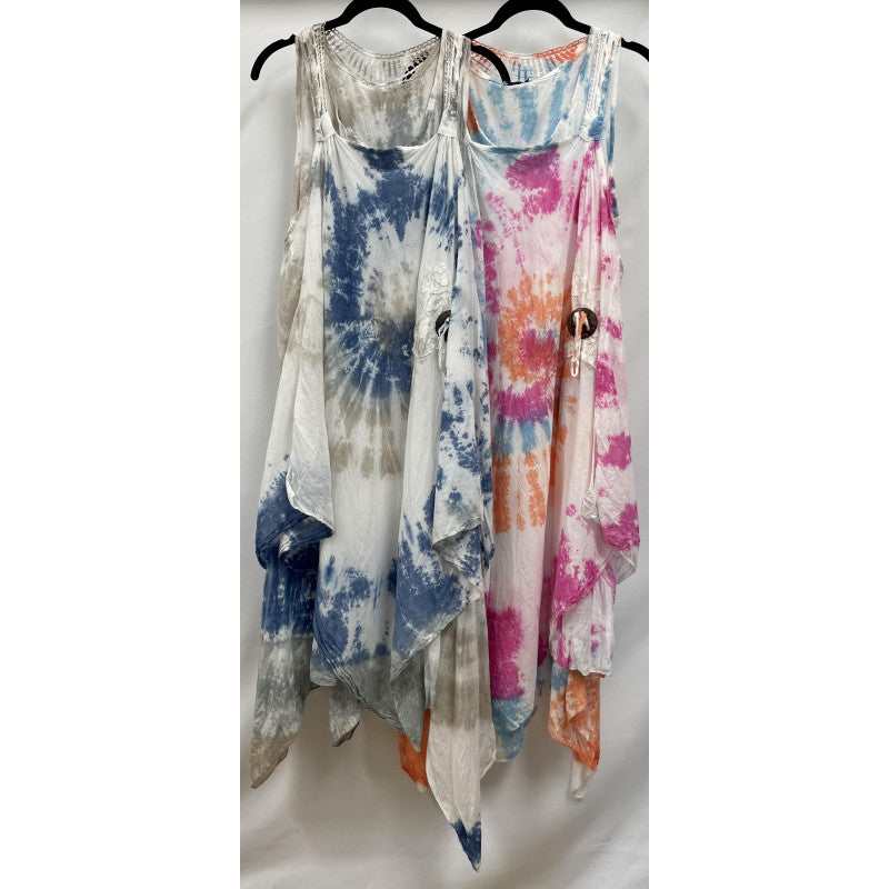 Tie Dye Dress w/ Crochet Back