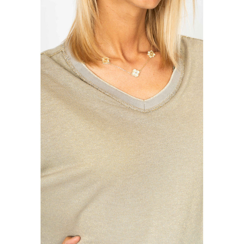 Top with Shinny Thread